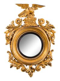 A Regency Giltwood Convex Mirror