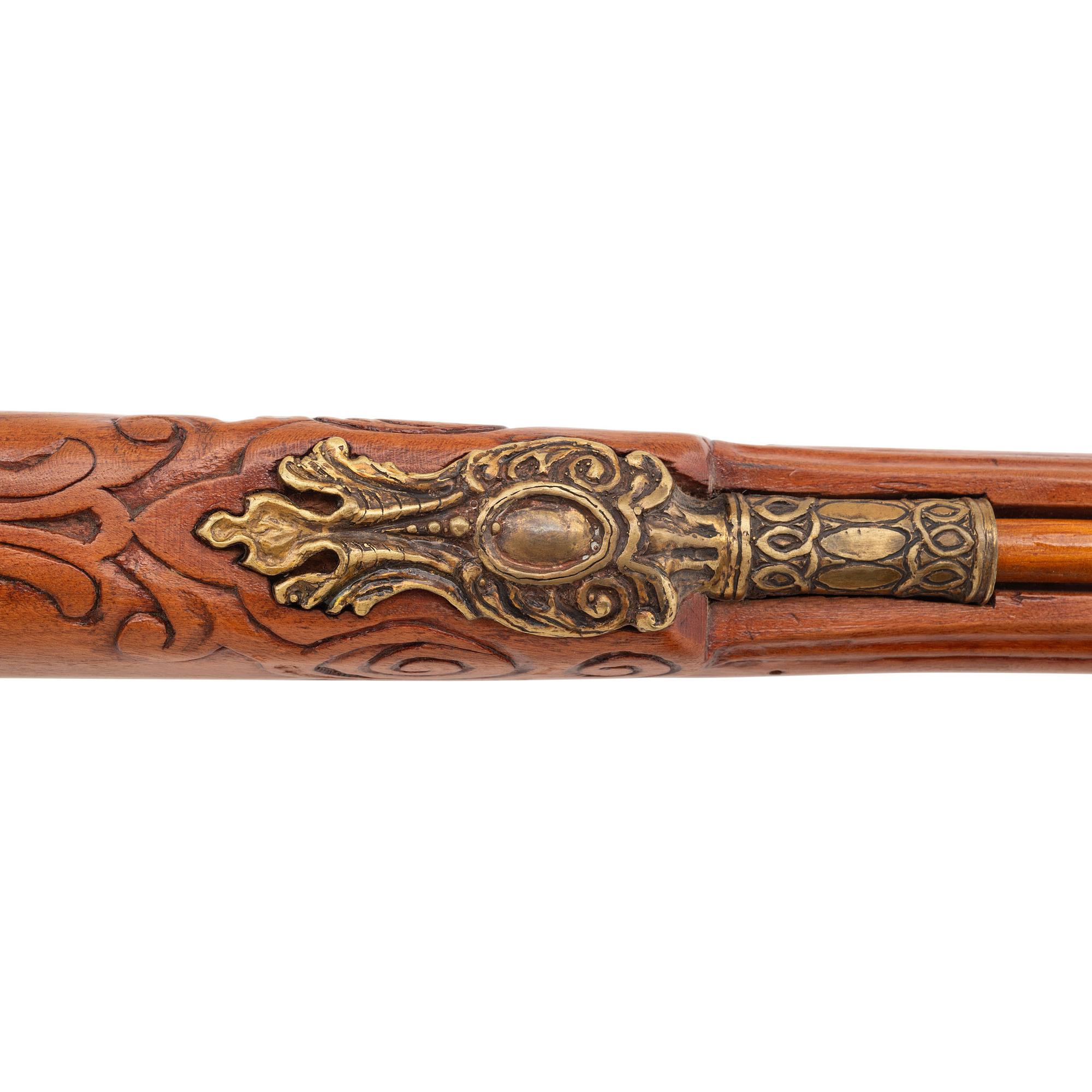 Carved Contemporary Flintlock Jaeger in the Style of Caspar Zellner
