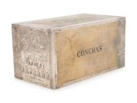 A Large Russian Silver-Gilt Trompe l'Oeil Cigar Box