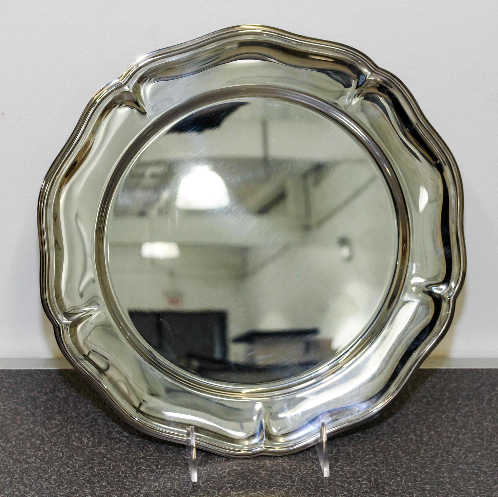 A Set of Six Sheffield Silver-Plate Queen Anne Chargers, Late 20th Century,