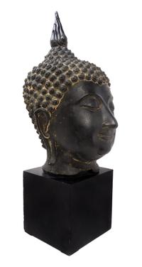 A Large Thai Bronze Buddha Head Height 18 inches.