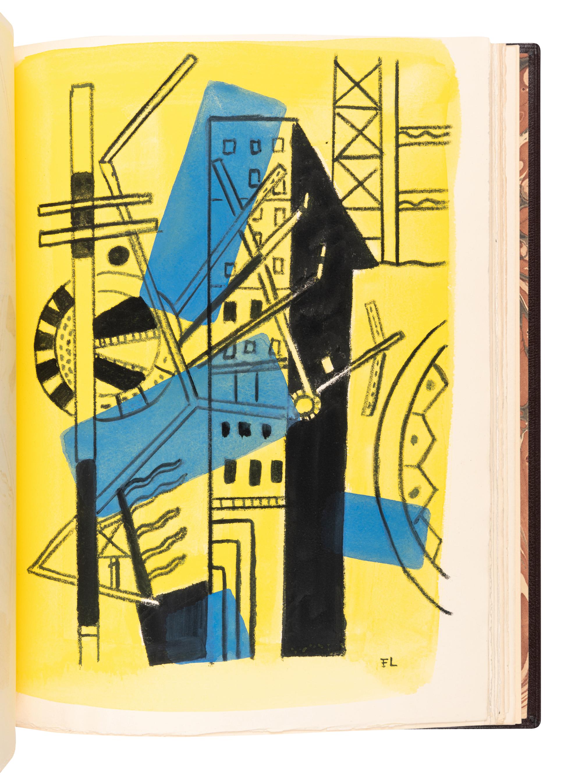[ARTIST'S BOOK]. LÉGER, Fernand, illustrator (1881-1955). -- RIMBAUD, Arthur (1854-1891). Les Illuminations. Lausanne: Grosclaude Éditions des Gaules, [1949].