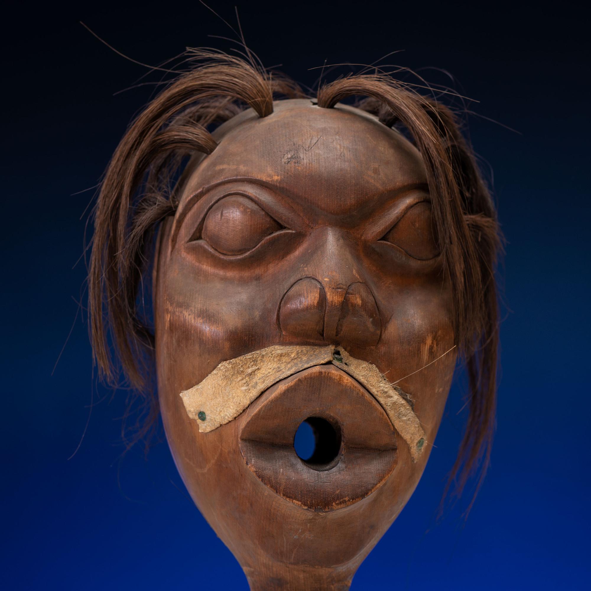 Tlingit Carved Effigy Rattle