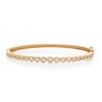 YELLOW GOLD AND DIAMOND BANGLE BRACELET
