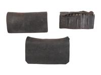 [MILITARIA]. 3 militia cartridge boxes, ca first quarter 19th century.