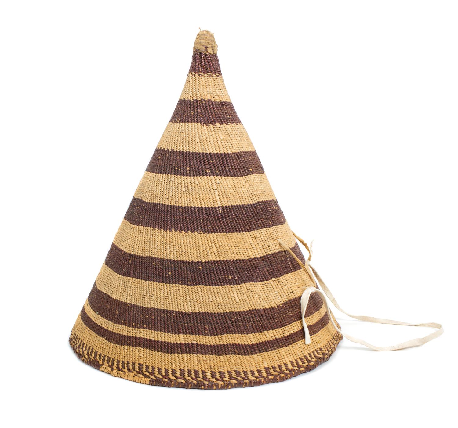 A Maidu Burden Basket Height approximately 23 x diameter 20 1/2 inches.