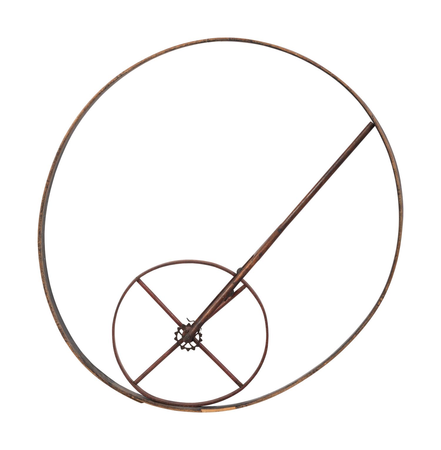 A Child’s Hoop Toy and Bell Wheel Push Toy