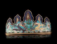 A Chinese Cloisonné Enamel Brushrest