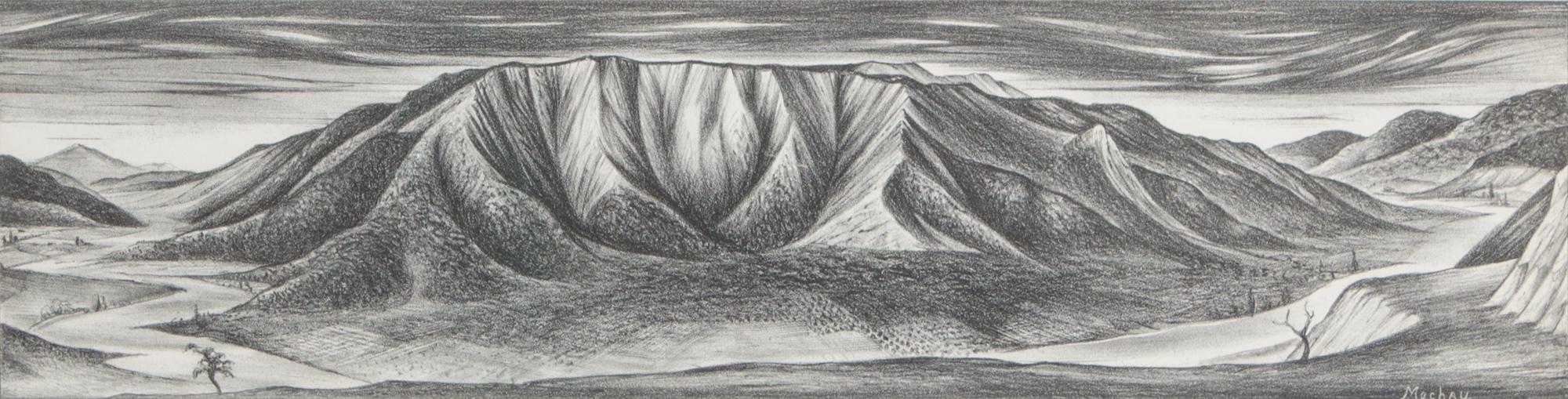 Frank Mechau, (American, 20th Century), Red Mountain, 1937