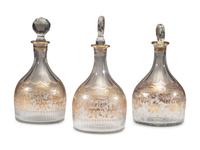 A Continental Gilt-Decorated Blown Glass Beverage Set