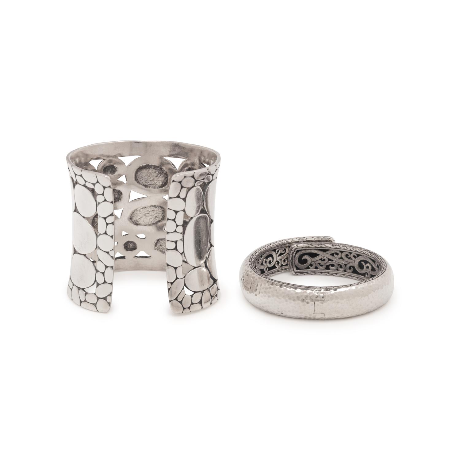 Two Sterling Silver Bracelets by John Hardy