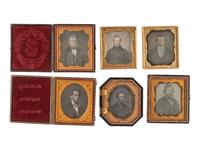 [EARLY PHOTOGRAPHY]. 32 sixth plate daguerreotypes of men with beards, incl. example by BOGARDUS.