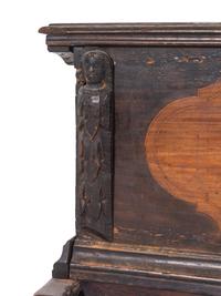 A Large Italian Walnut and Marquetry Cassone
