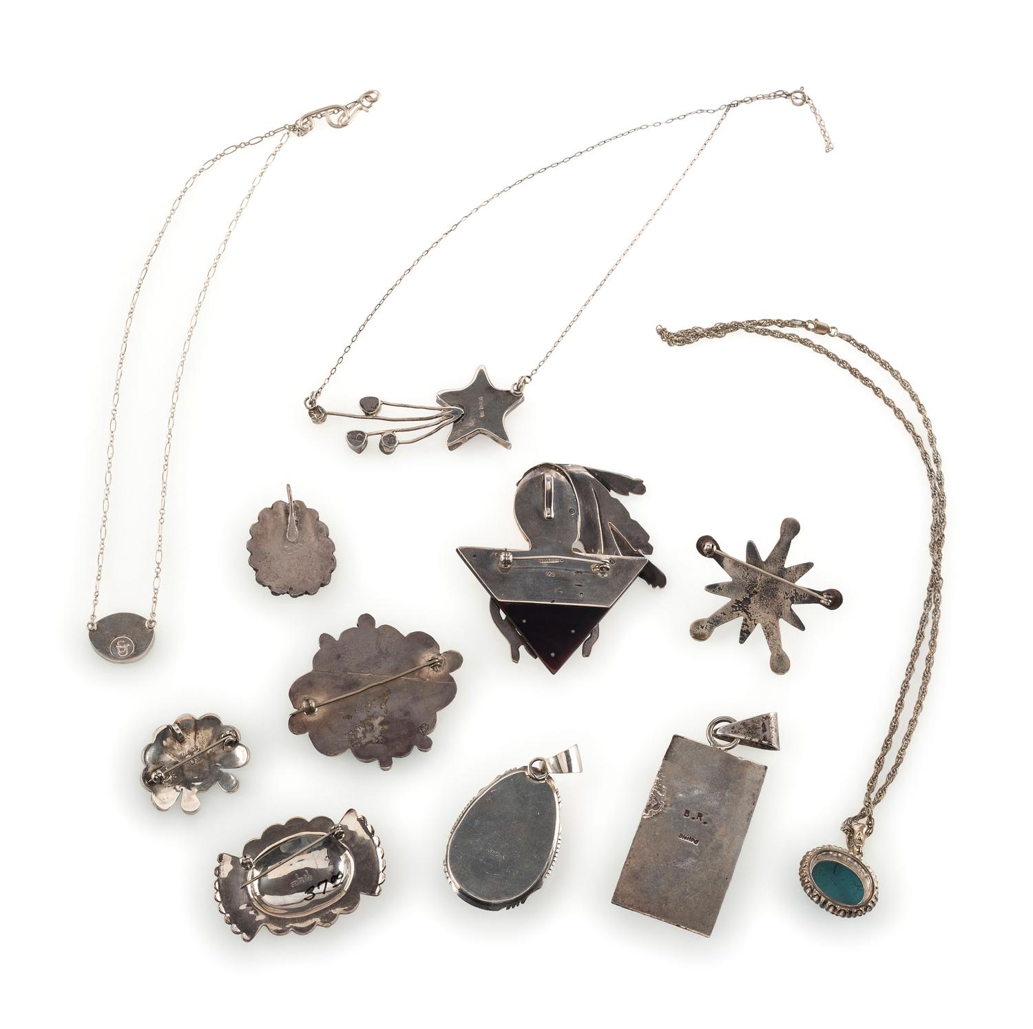Navajo, Zuni, and Southwestern-style Pendants and Pins