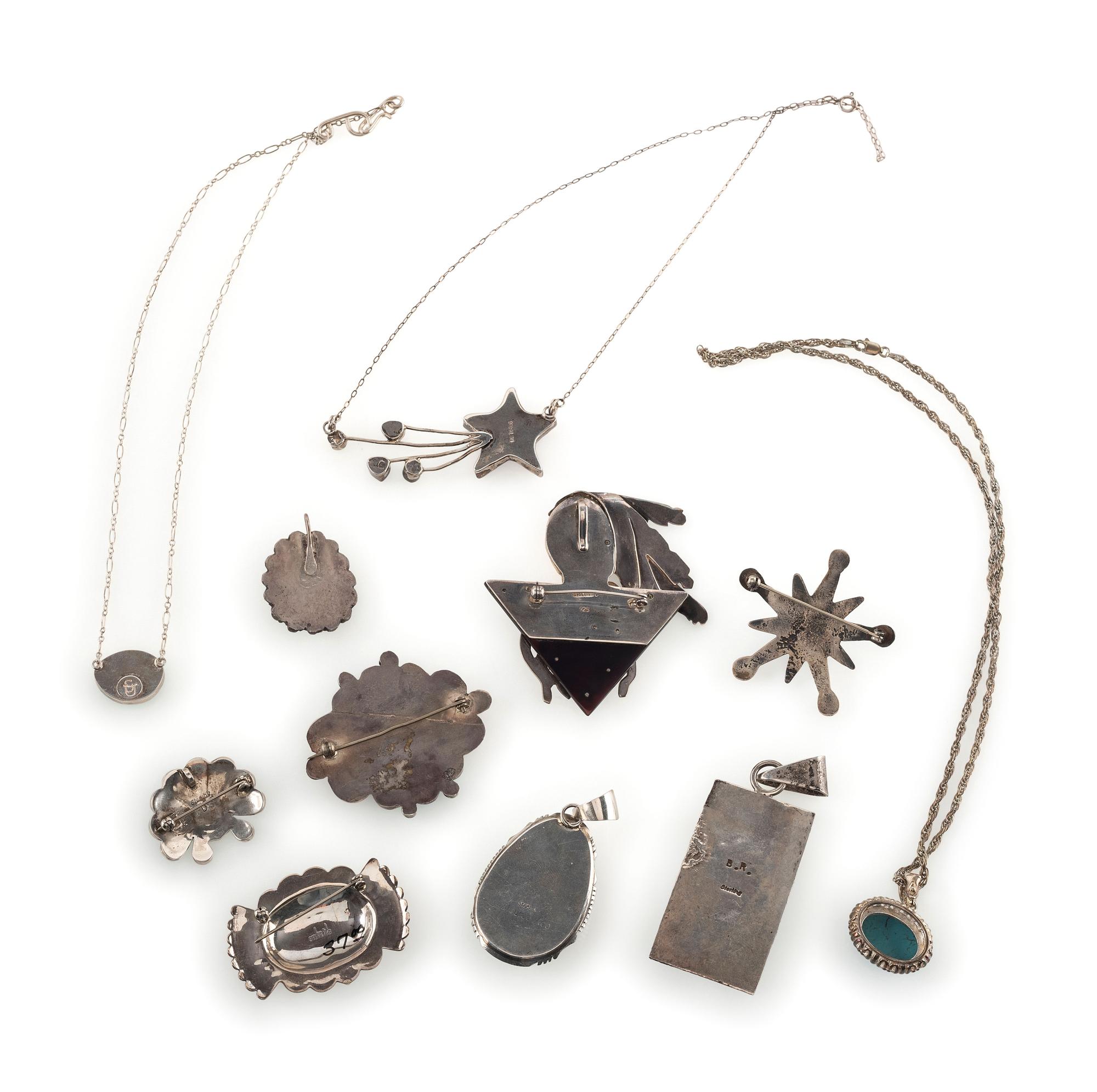 Navajo, Zuni, and Southwestern-style Pendants and Pins