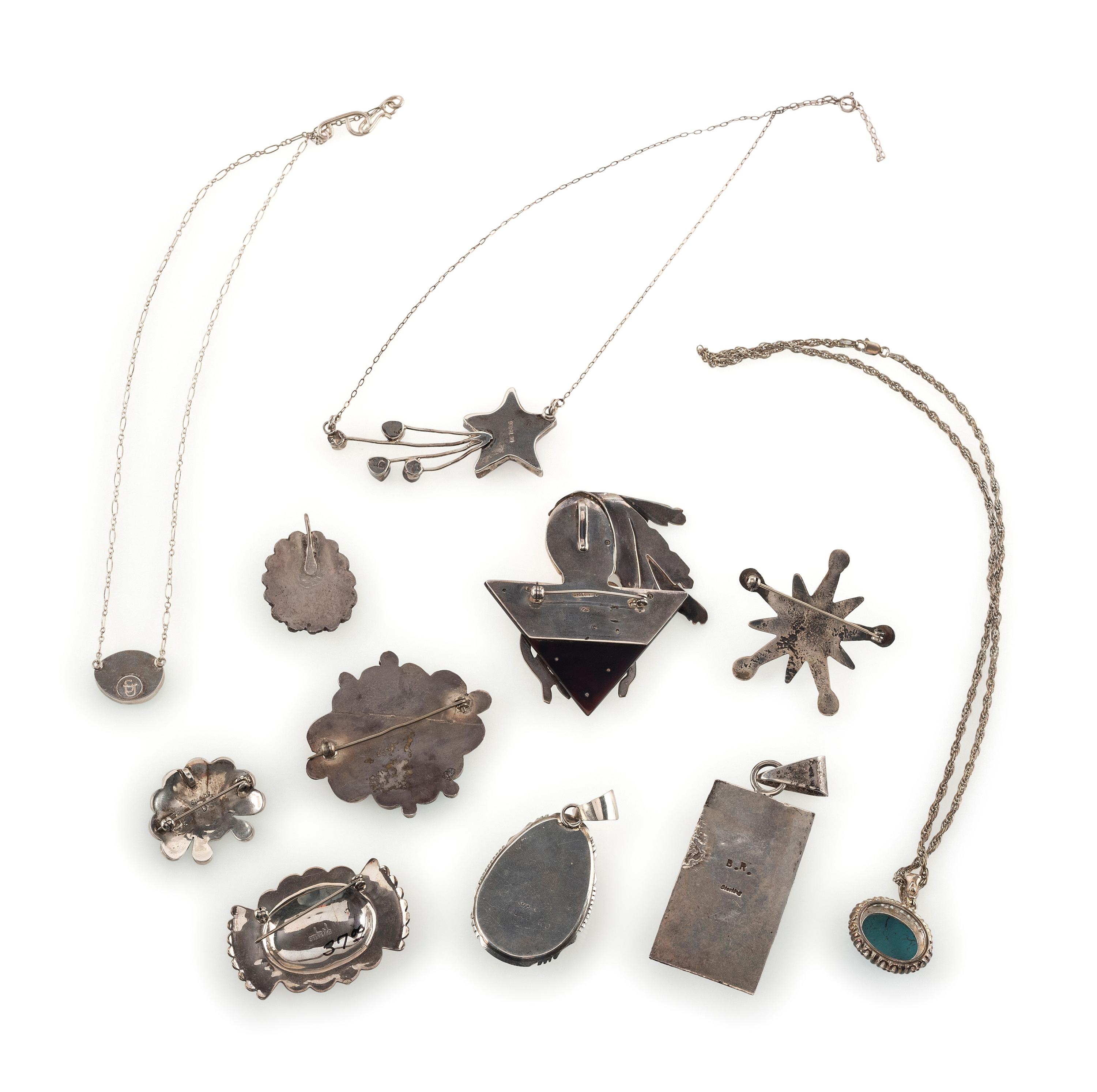 Navajo, Zuni, and Southwestern-style Pendants and Pins