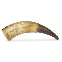 Incised powder horn dated, "Sept 25, 1797"