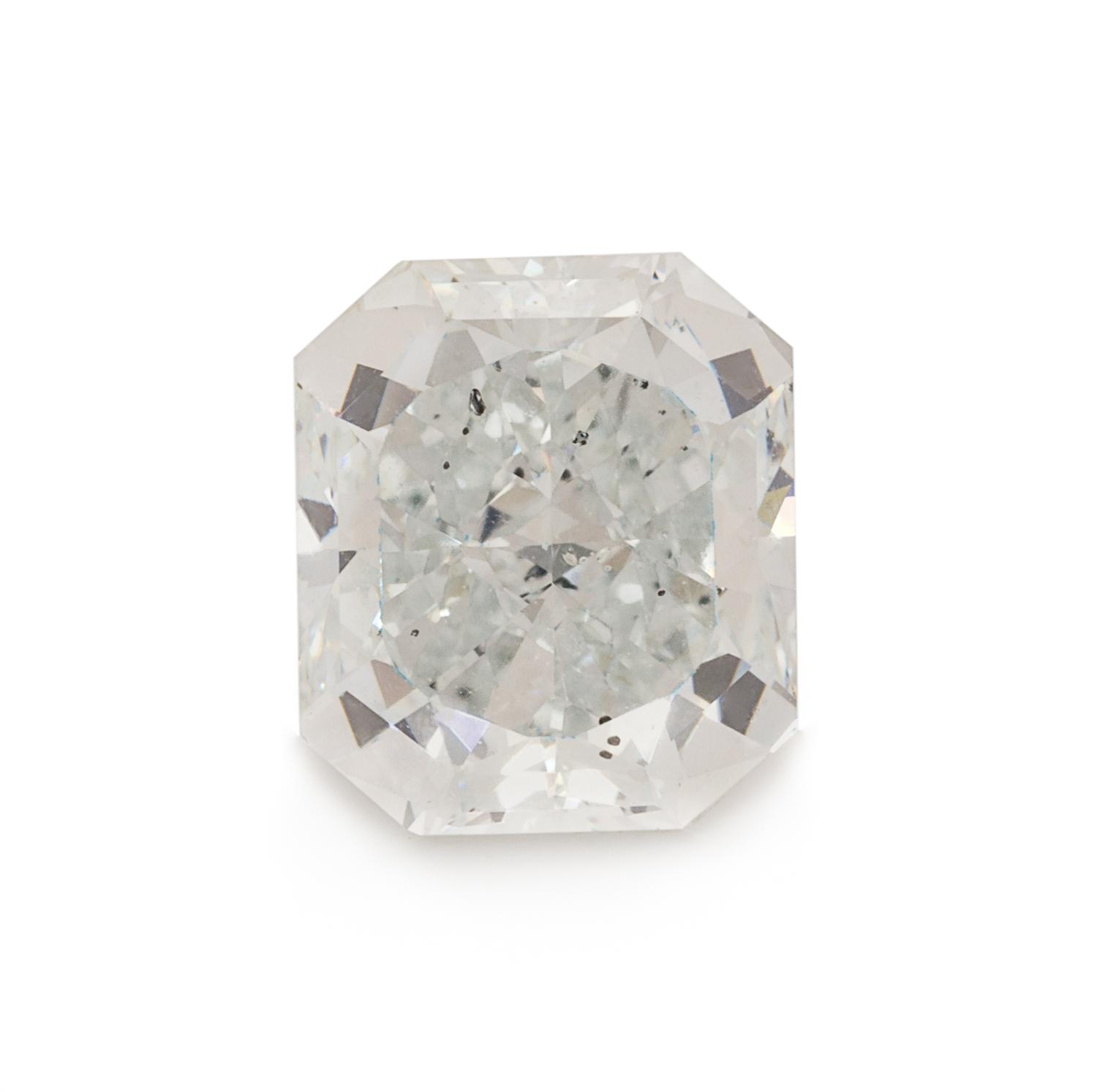 A 1.70 Carat Radiant Cut Light Blue Diamond,