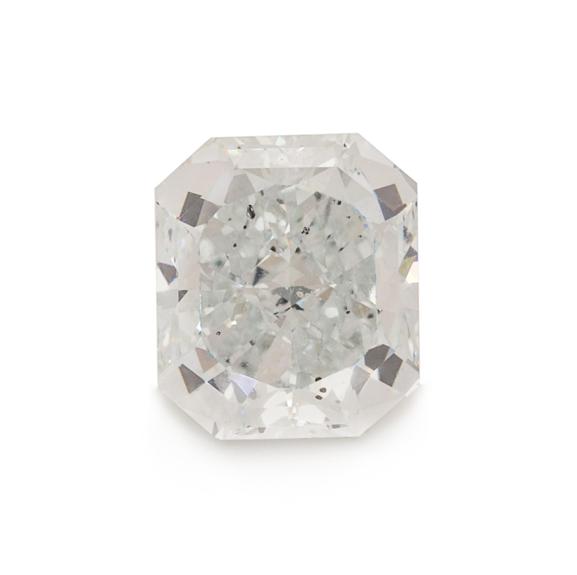 A 1.70 Carat Radiant Cut Light Blue Diamond,