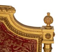 A Louis XVI Style Giltwood Canape