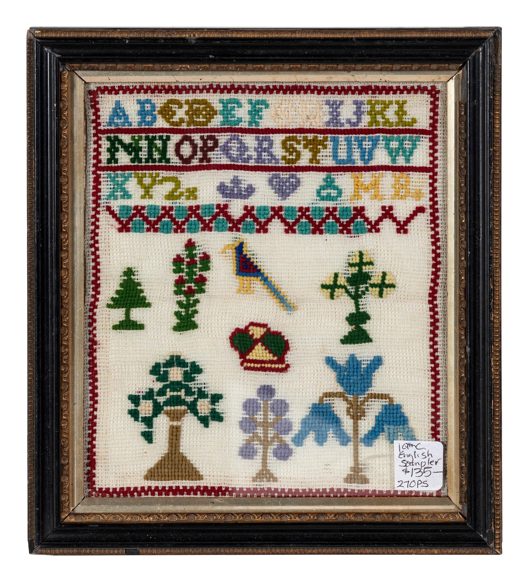 Seven Needlework Embroidered Schoolgirl's Samplers