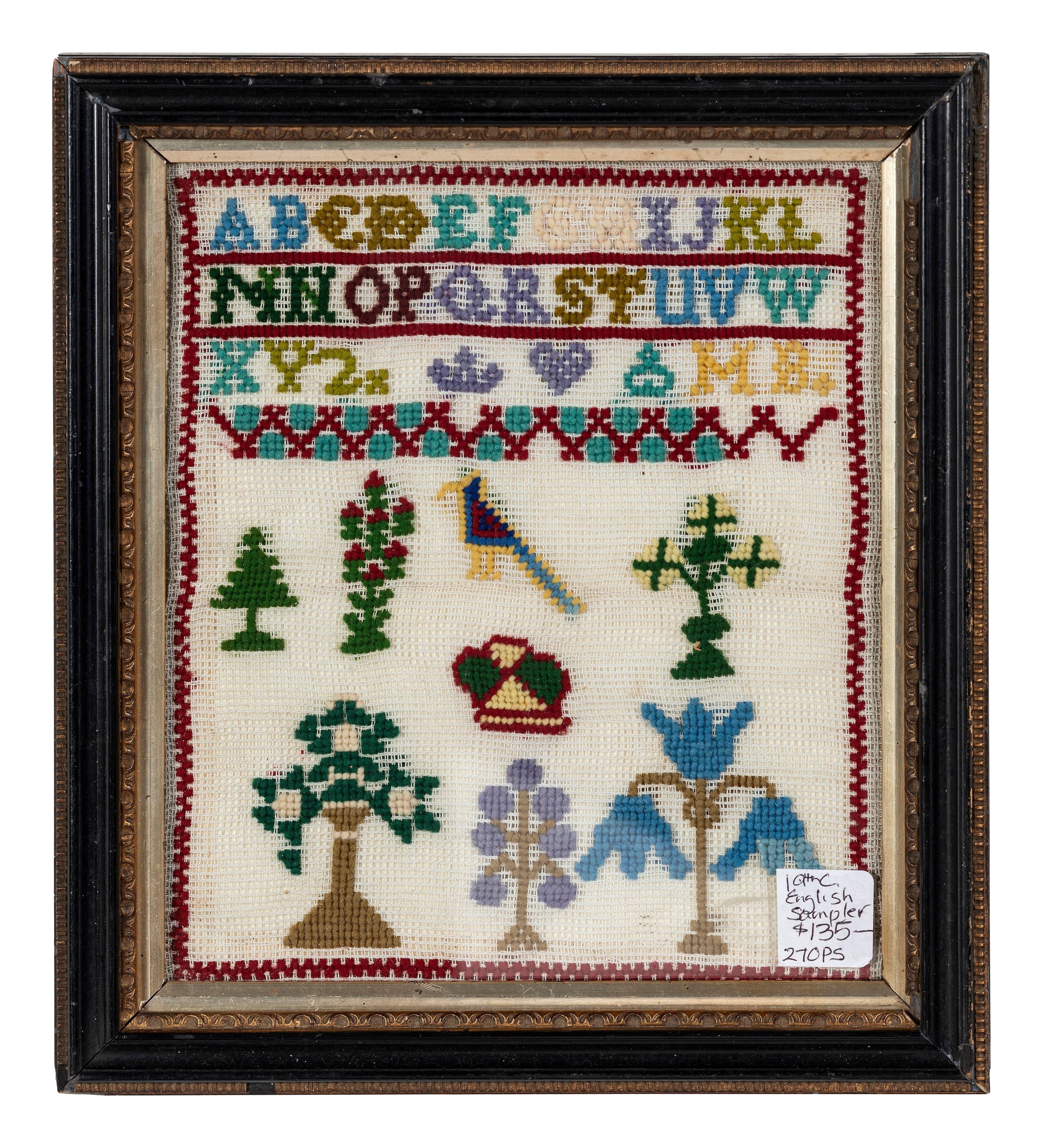 Seven Needlework Embroidered Schoolgirl's Samplers