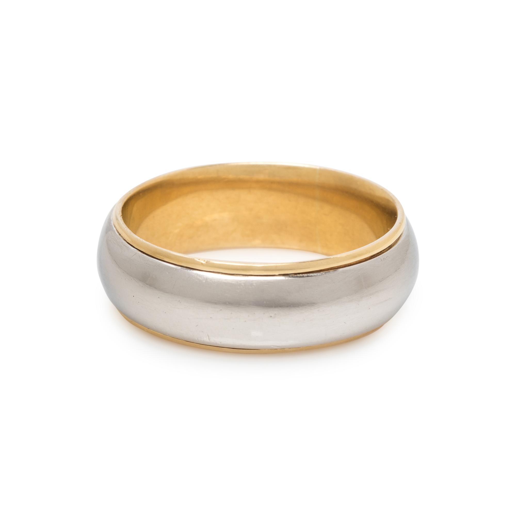 PLATINUM AND YELLOW GOLD BAND