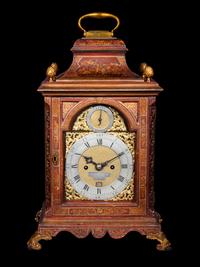 An English Lacquered Bracket Clock, Robert Ward