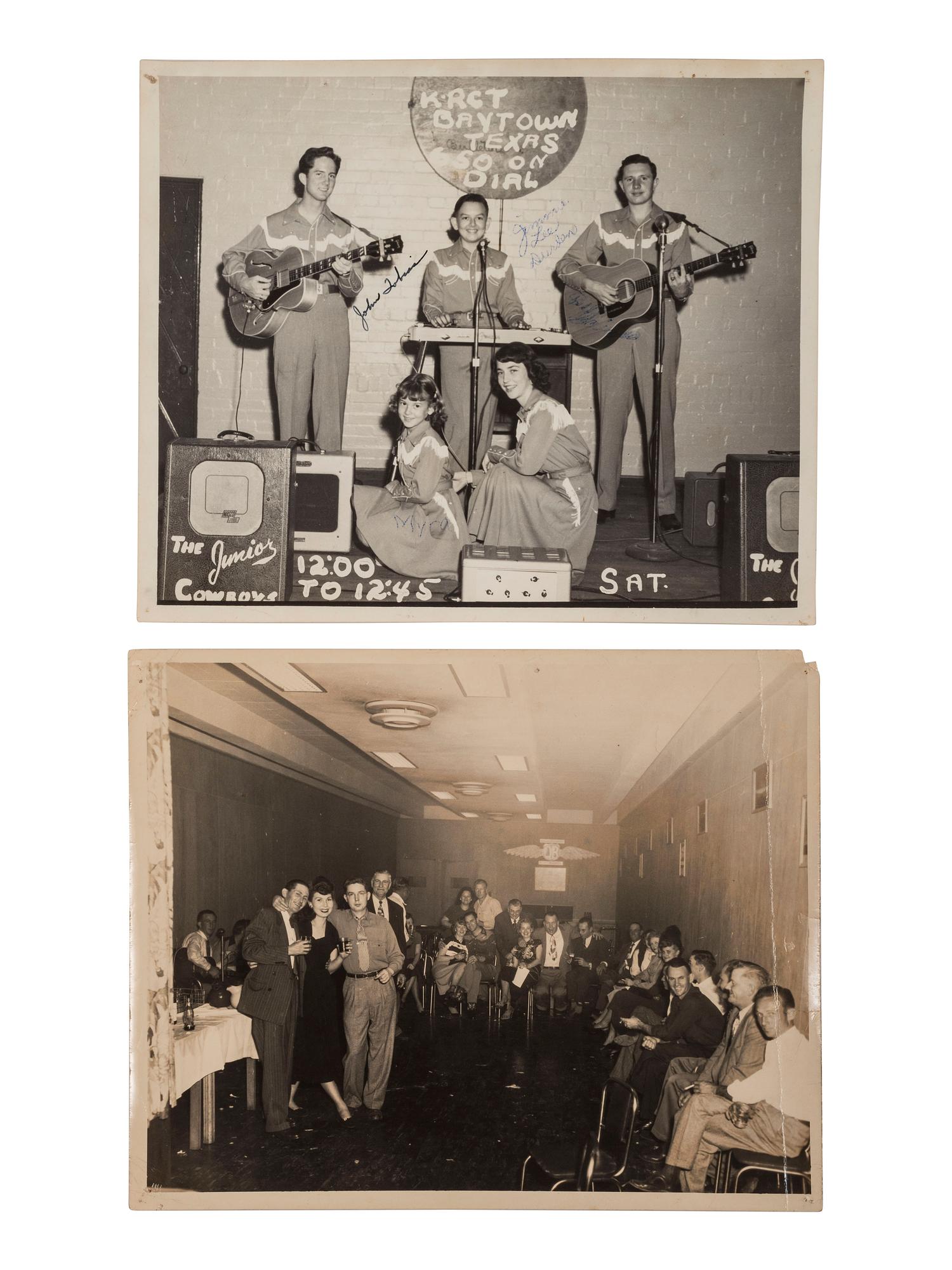 [COUNTRY MUSIC]. Traditional Country Music Hall of Fame scrapbook identified to Harold Sharp, containing rare Hank Williams Memorial Souvenir program.