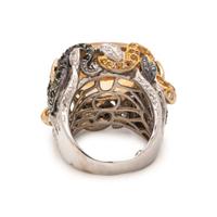 CITRINE, GEMSTONE AND DIAMOND RING