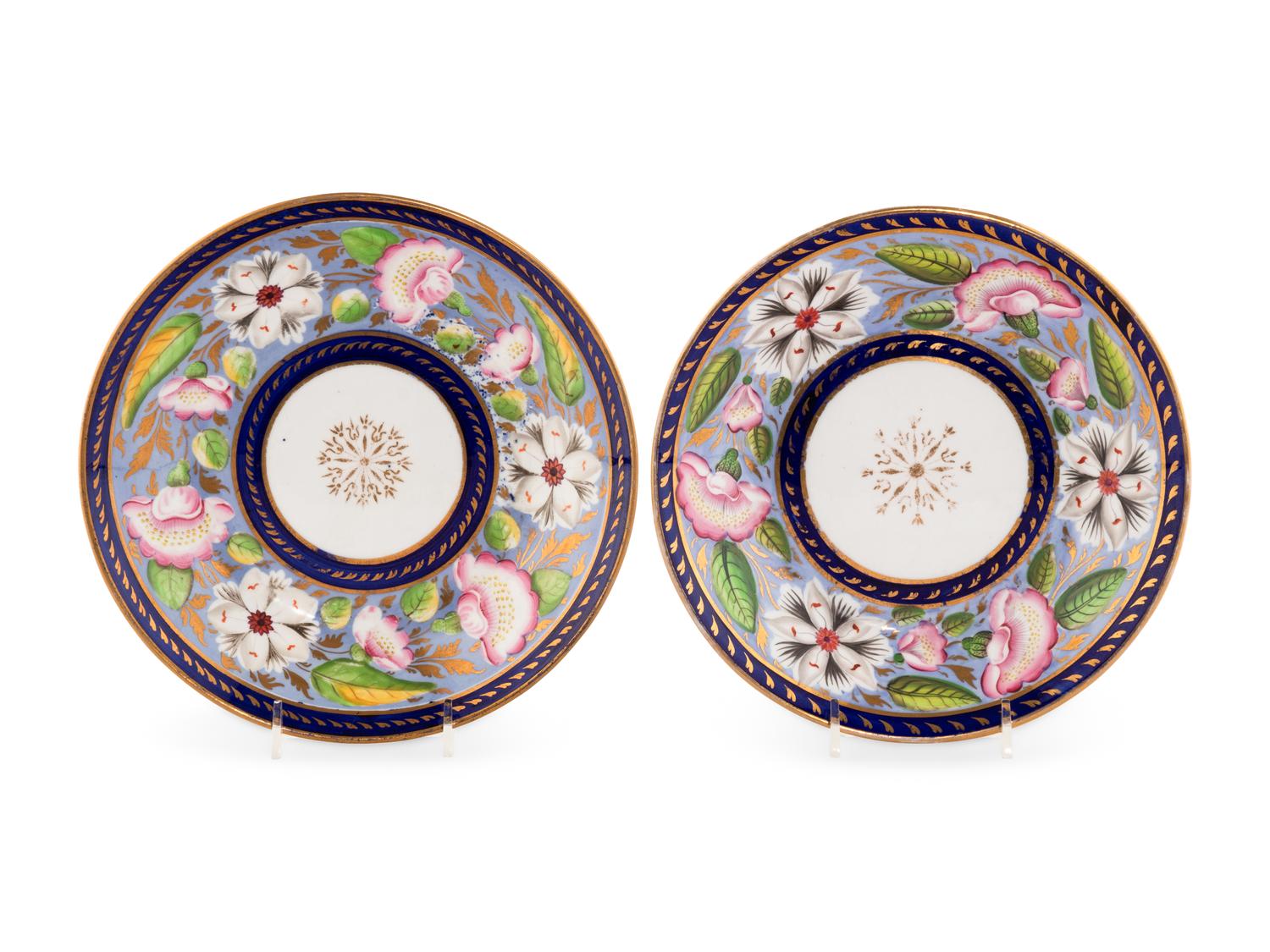 A Pair of Ridgway Porcelain Dessert Plates