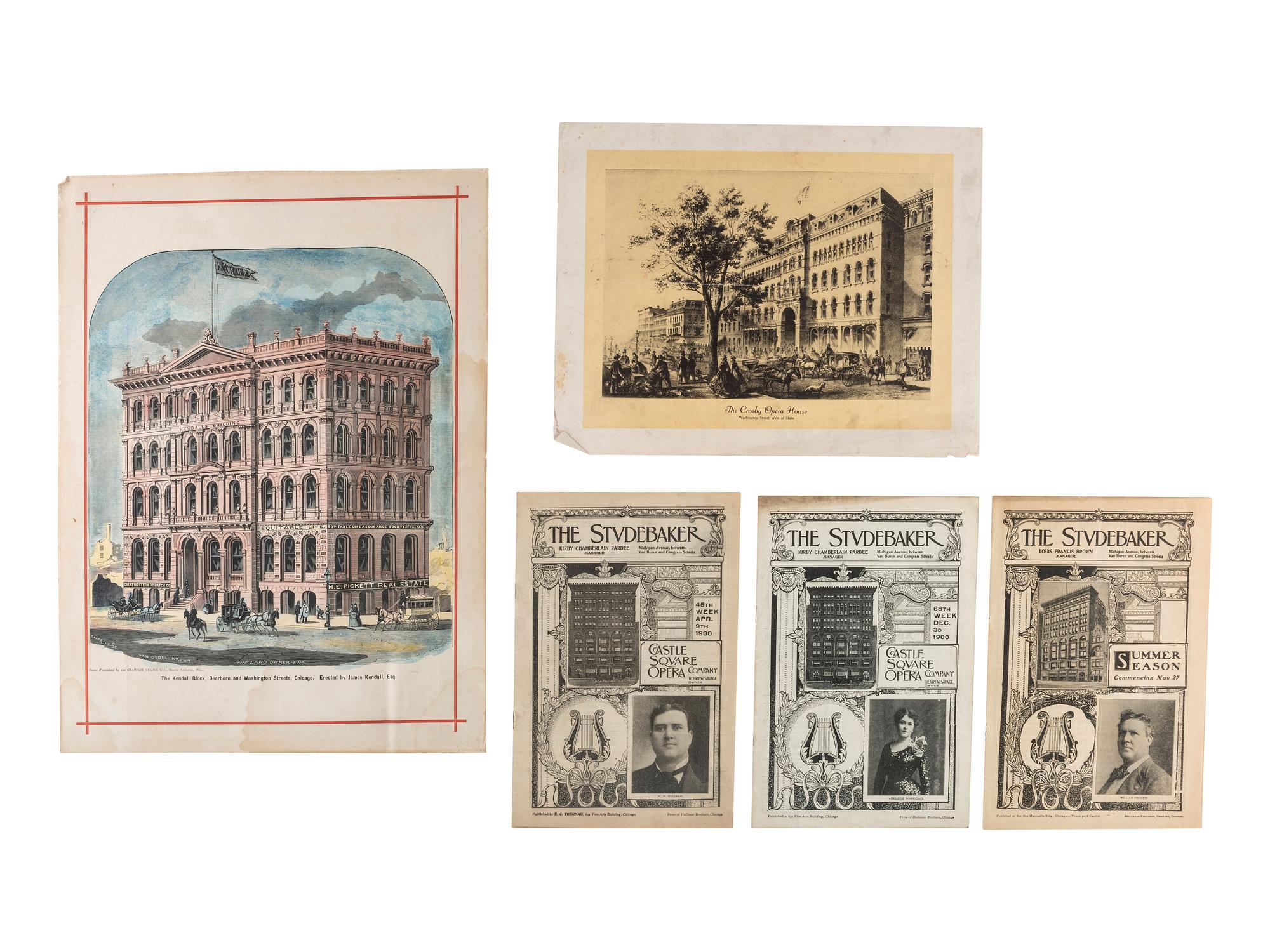 [CHICAGO]. A group of engravings and prints of Chicago and other areas of Illinois.