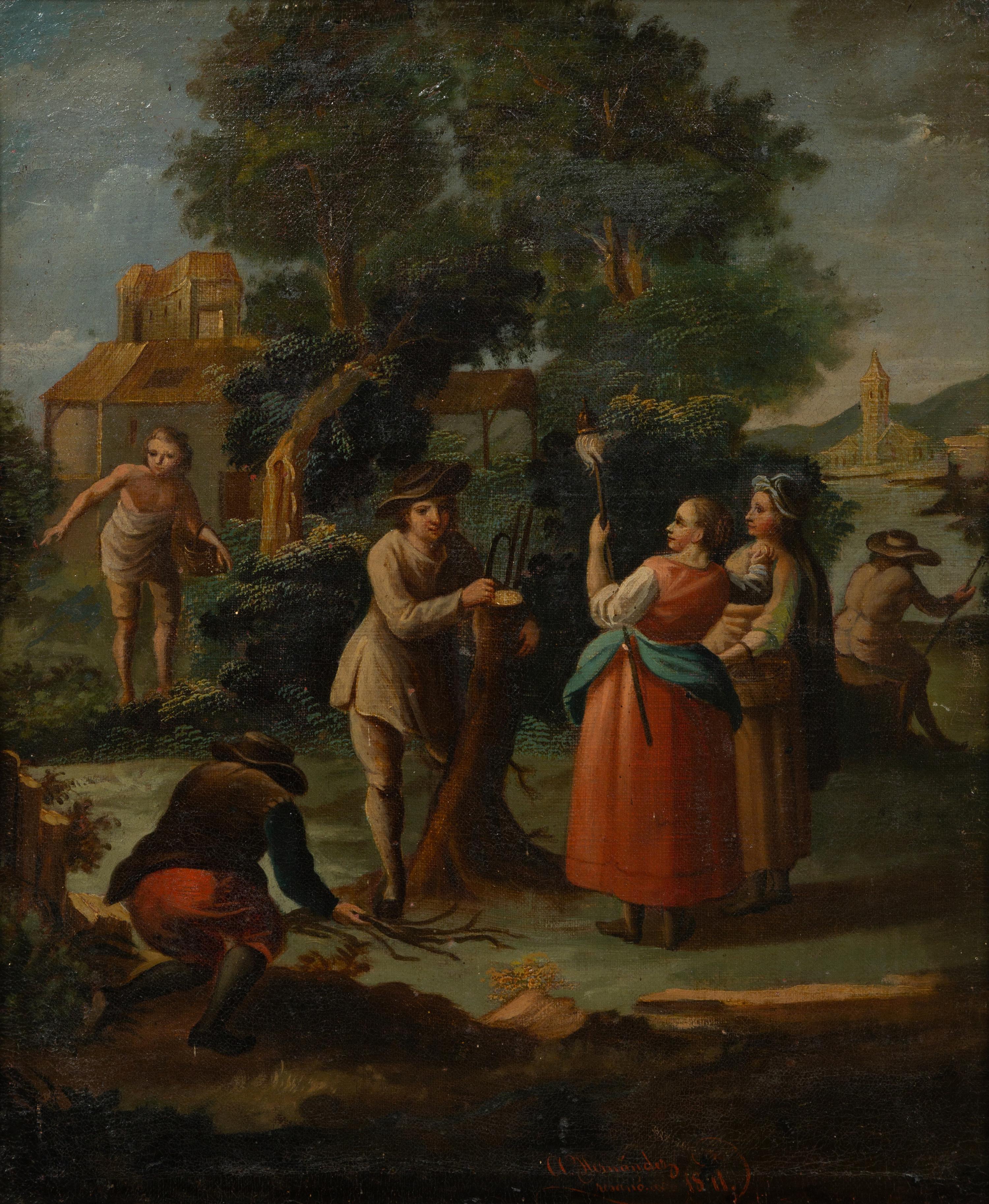Gathering Outside a Village