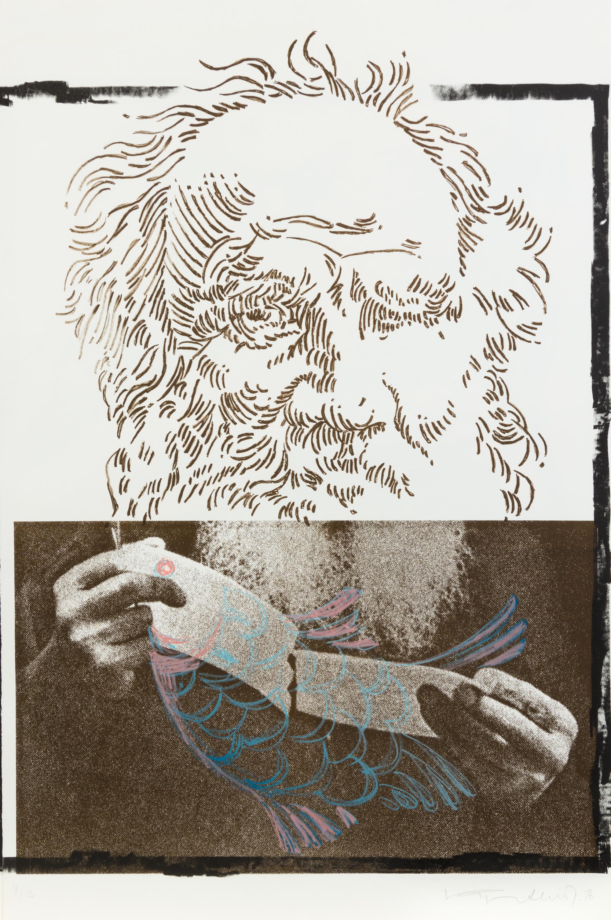 Komar and Melamid, (Russian, 20th Century), 7 prints from Peace I, 1986