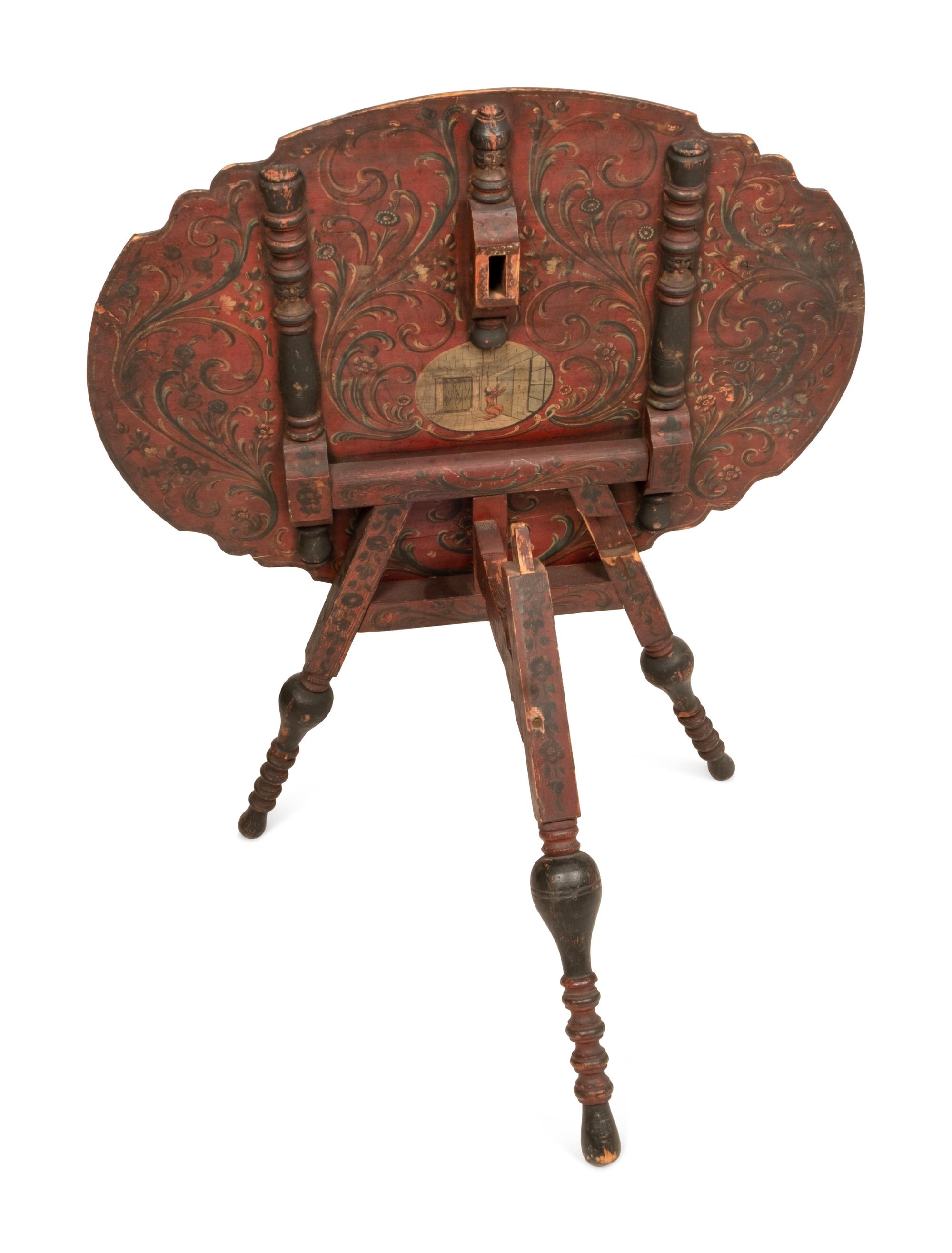 A Dutch Green Painted Tilt Top Table