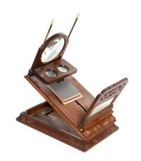 A Victorian Stereoscopic Tabletop Viewer, Width overall 16 inches.