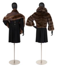Maximillian Russian Sable Short Coat and Unlabeled Sable-Trimmed Wrap, 2000-10s