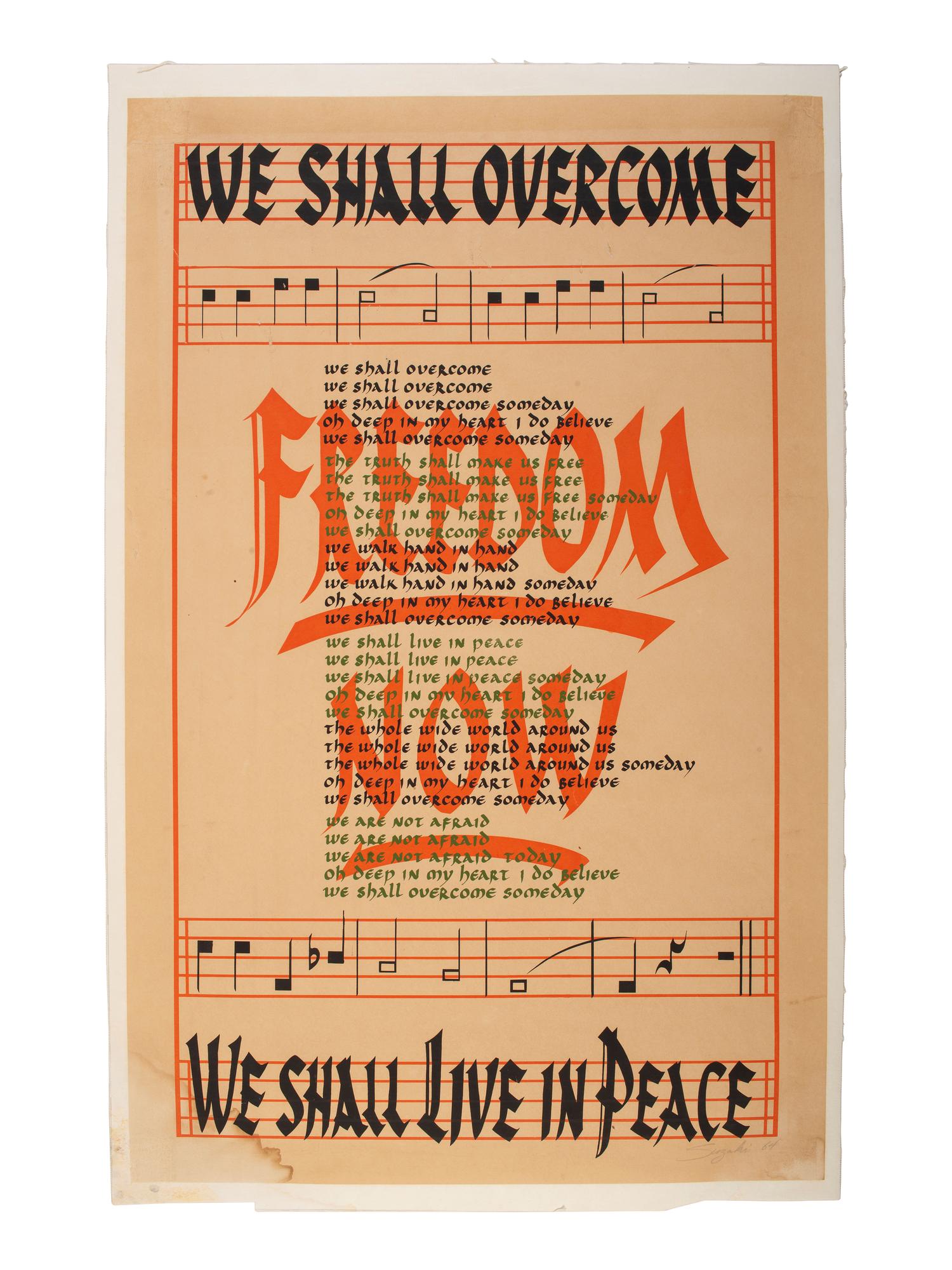 [CIVIL RIGHTS]. A pair of posters related to Civil Rights activism in the 1960s. Ca 1964-67.