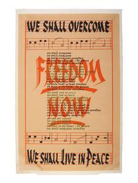 [CIVIL RIGHTS]. A pair of posters related to Civil Rights activism in the 1960s. Ca 1964-67.