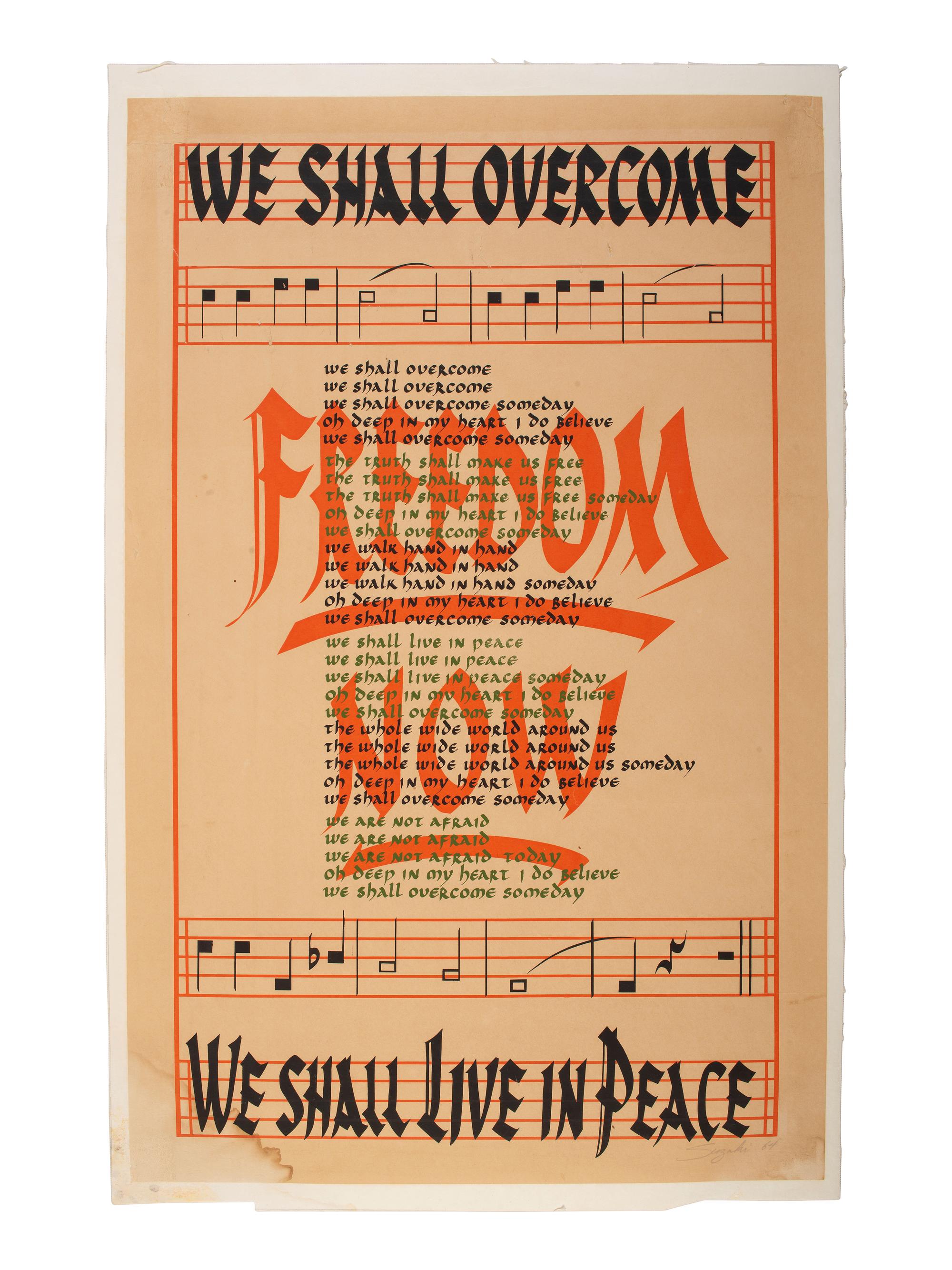 [CIVIL RIGHTS]. A pair of posters related to Civil Rights activism in the 1960s. Ca 1964-67.