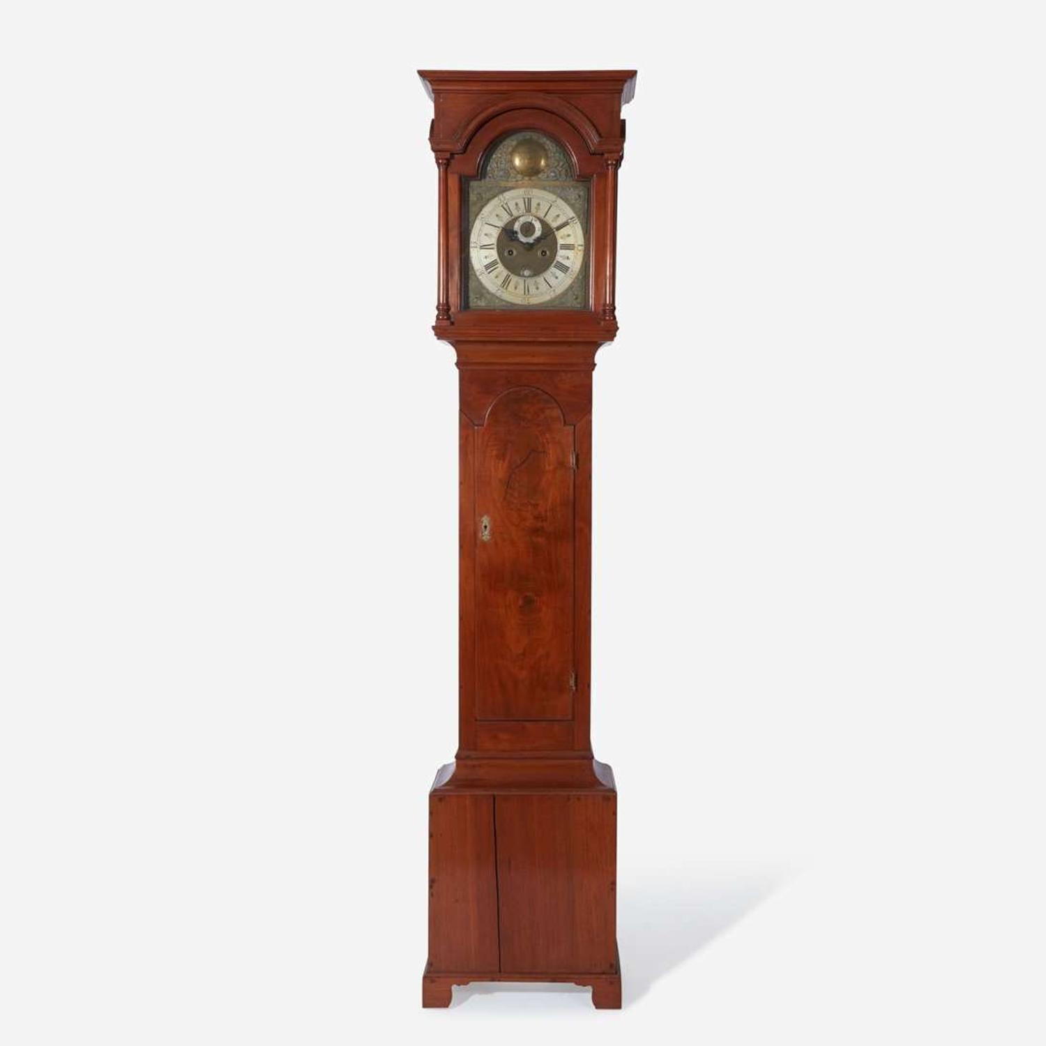 A Queen Anne carved walnut tall case clock Works by George Crow (active 1740-1762), Wilmington, DE, circa 1760