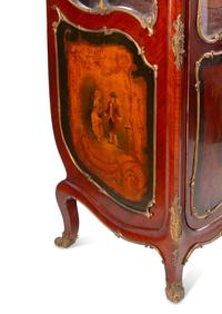 A Louis XV Style Vitrine Cabinet in the Form of a Sedan Chair