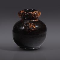 A Chinese ‘’Henan‘’ Black Glazed ‘’Five-Turtles‘’ Vase, Song Dynasty or Later — 宋或以後 黑釉模印龜紋瓶