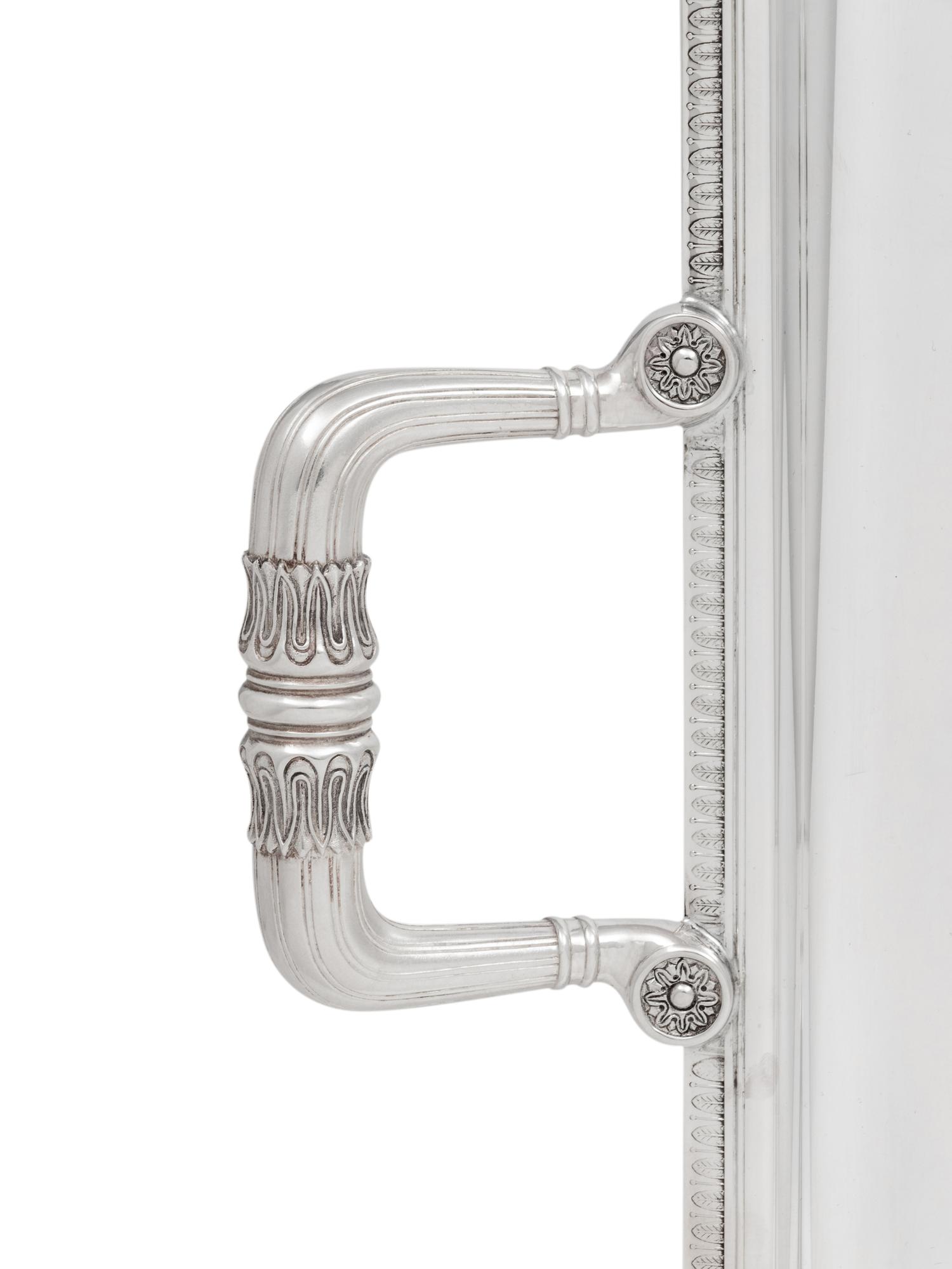 A Christofle Malmaison Silver-Plate Tray