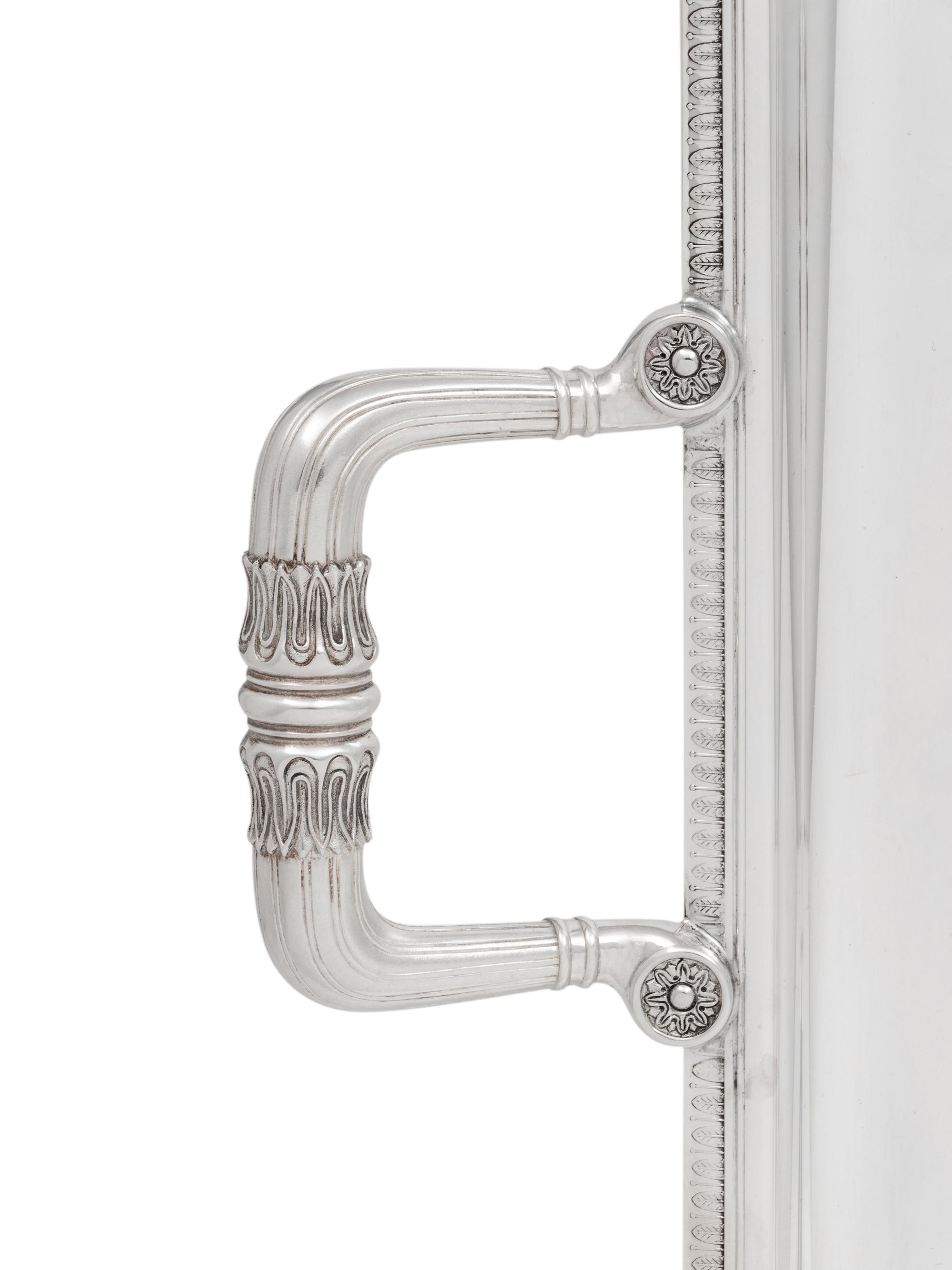 A Christofle Malmaison Silver-Plate Tray