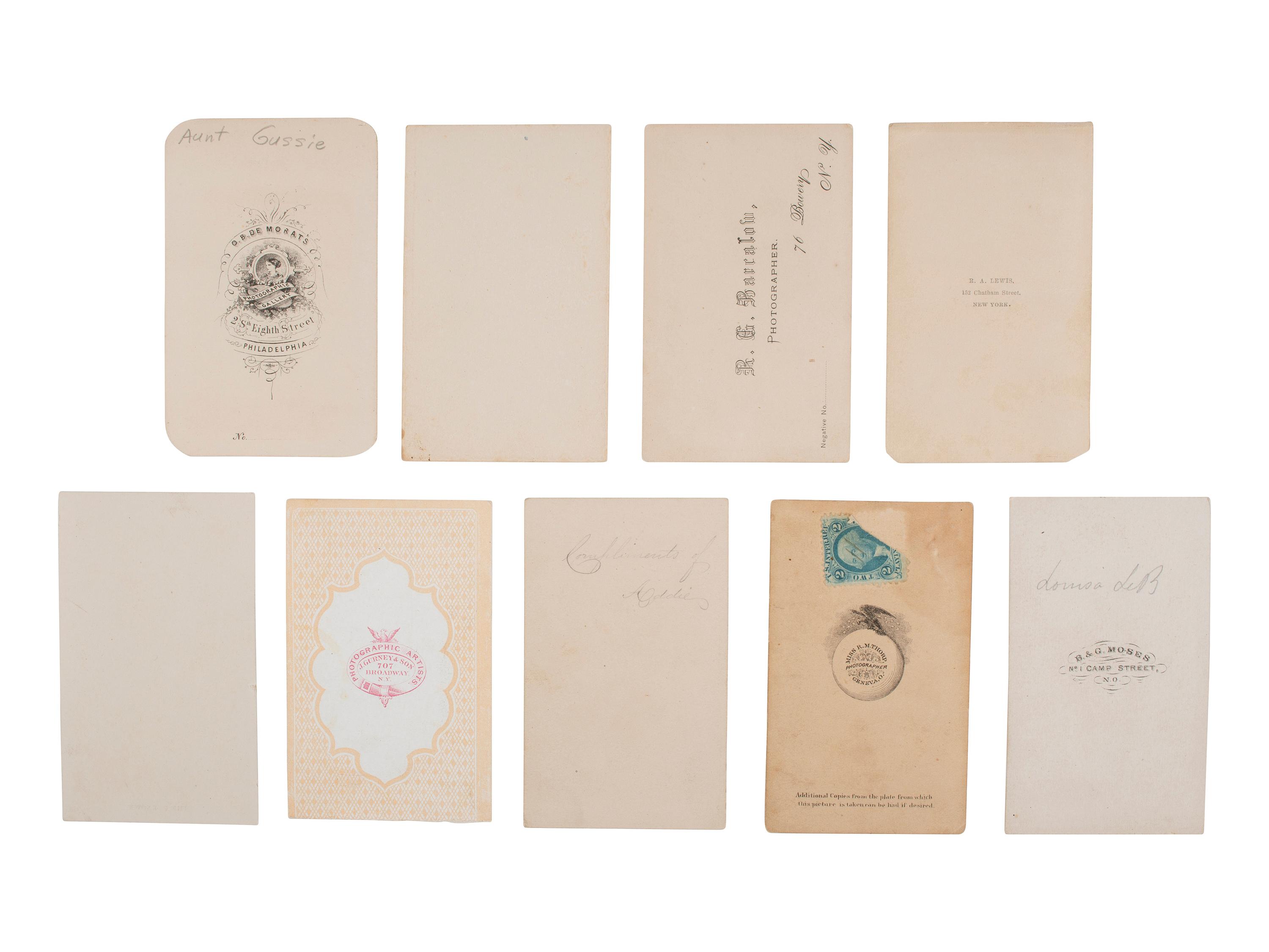 [EARLY PHOTOGRAPHY]. 50+ Civil War-period CDVs of men, women, and children.