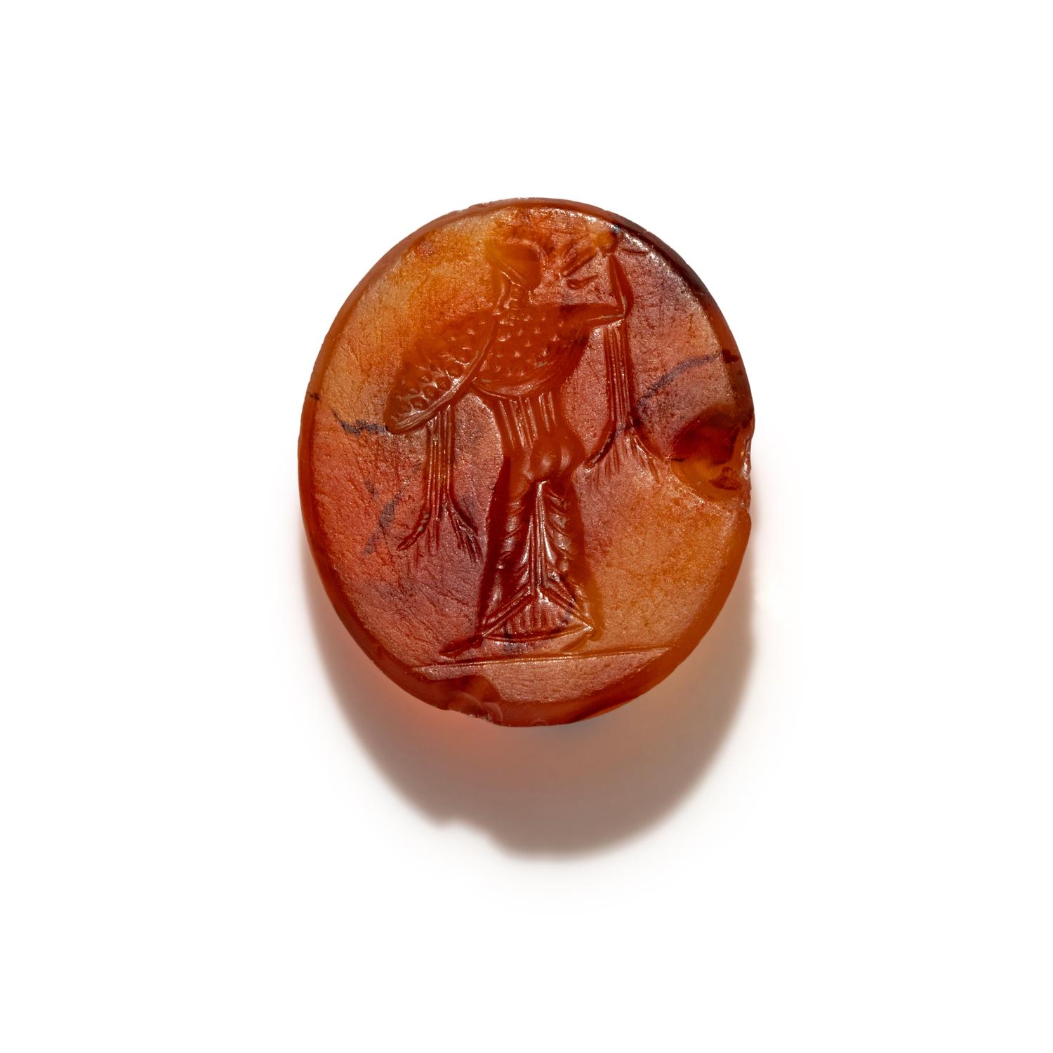 A Roman Agate Intaglio with Athena Promachus