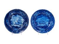 Two English Transfer Decorated Plates
