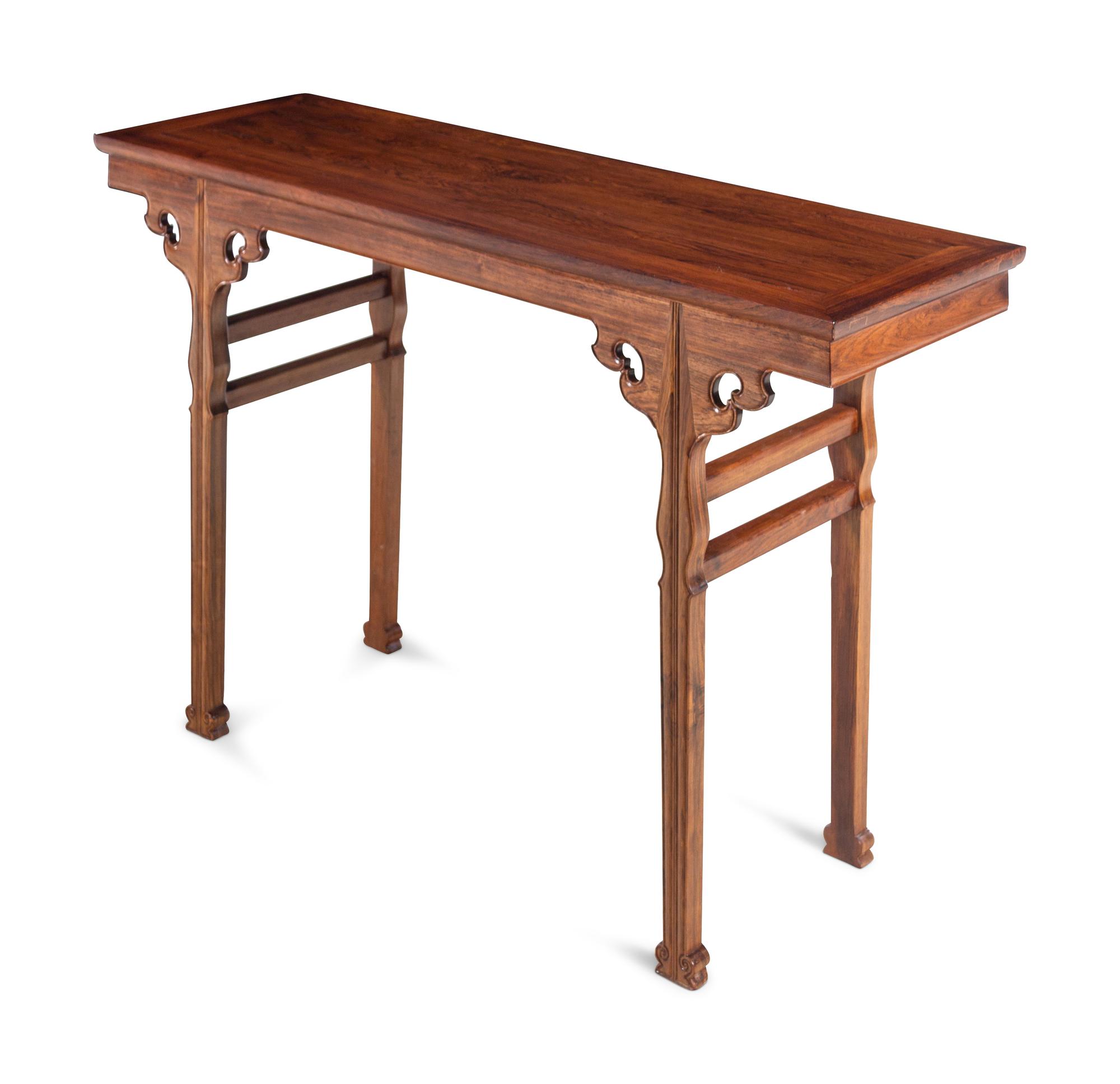 A Chinese Huanghuali Recessed-leg Table, Banzhuo