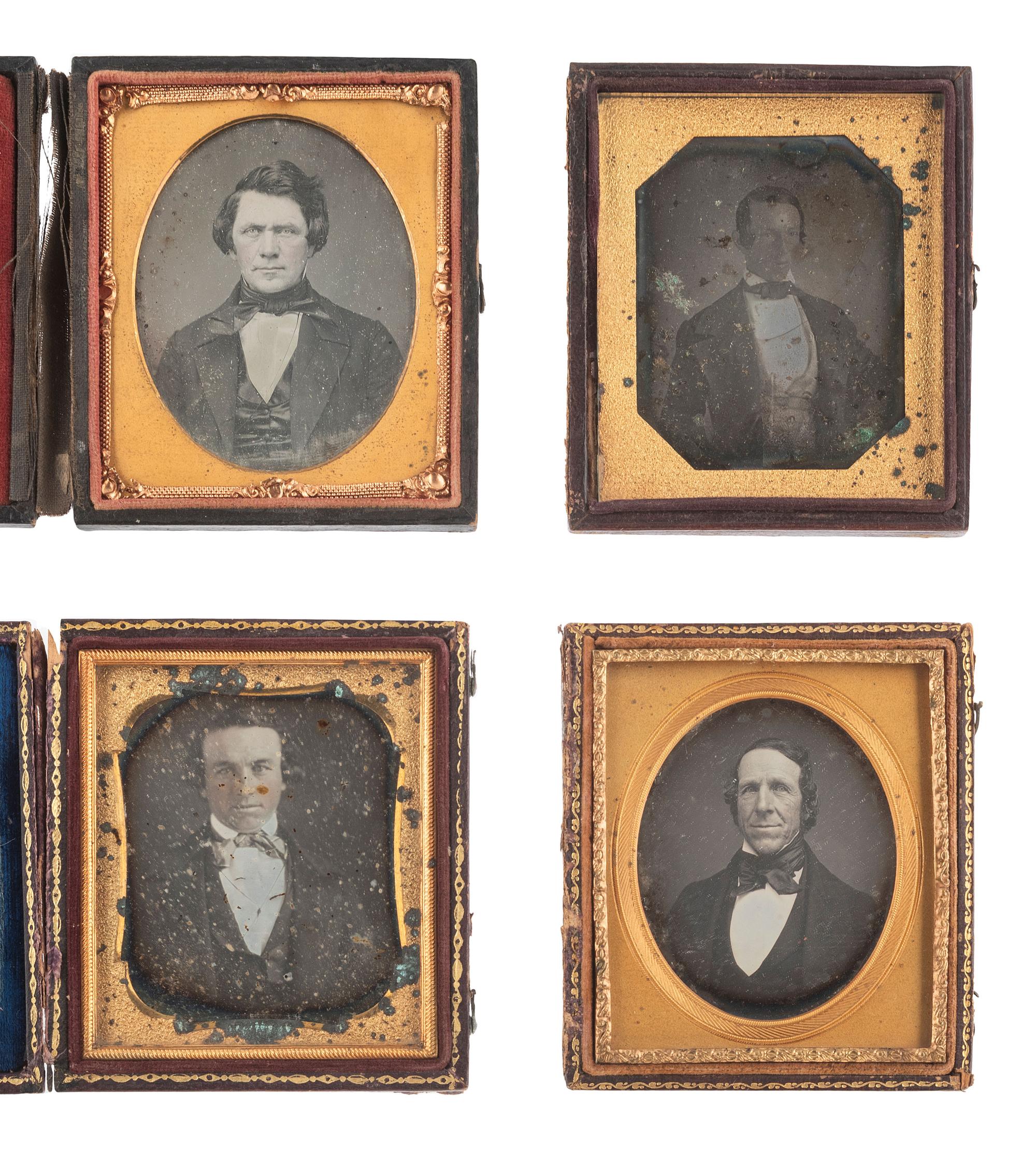 [EARLY PHOTOGRAPHY]. 36 sixth plate daguerreotypes featuring men of varying ages.